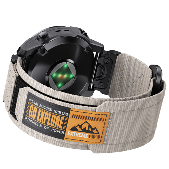 Нейлоновый ремешок 22 мм для Garmin (циферблат 47 мм) QuickFit на липучке (Белый жемчуг)