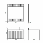 Зеркало Comforty Марсель 75 00-00012269 белое матовое