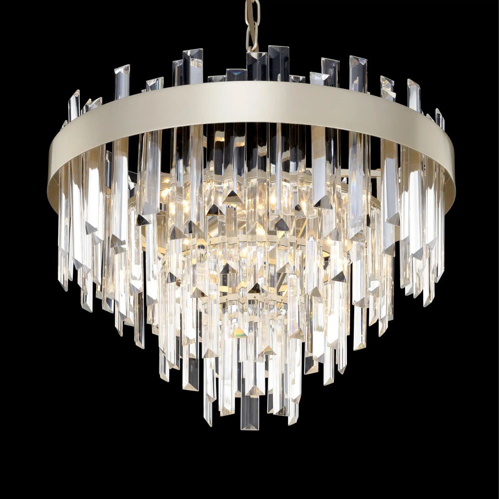 Citilux Лаура CL301262 Люстра хрустальная подвесная Шампань