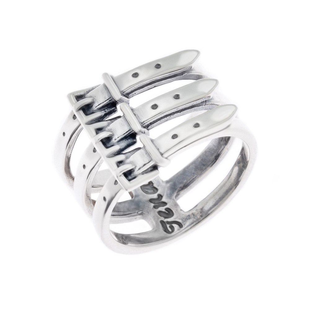 "Белт" кольцо в серебряном покрытии из коллекции "Linkage" от Jenavi