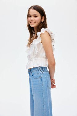 H&M Джинсы с широкими штанинами, голубой