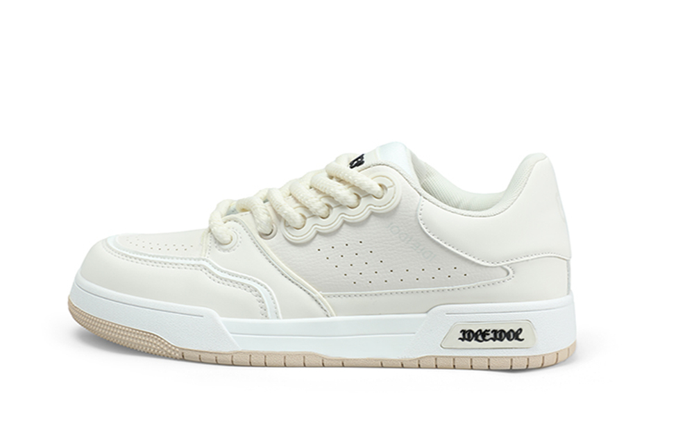 IDLE IDOL Stylish Skateboarding Shoes Unisex Ecru