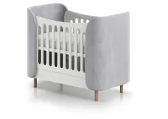 Кроватка KIDI Soft mini cпальное место 60*120 см антивандальная ткань (серый)