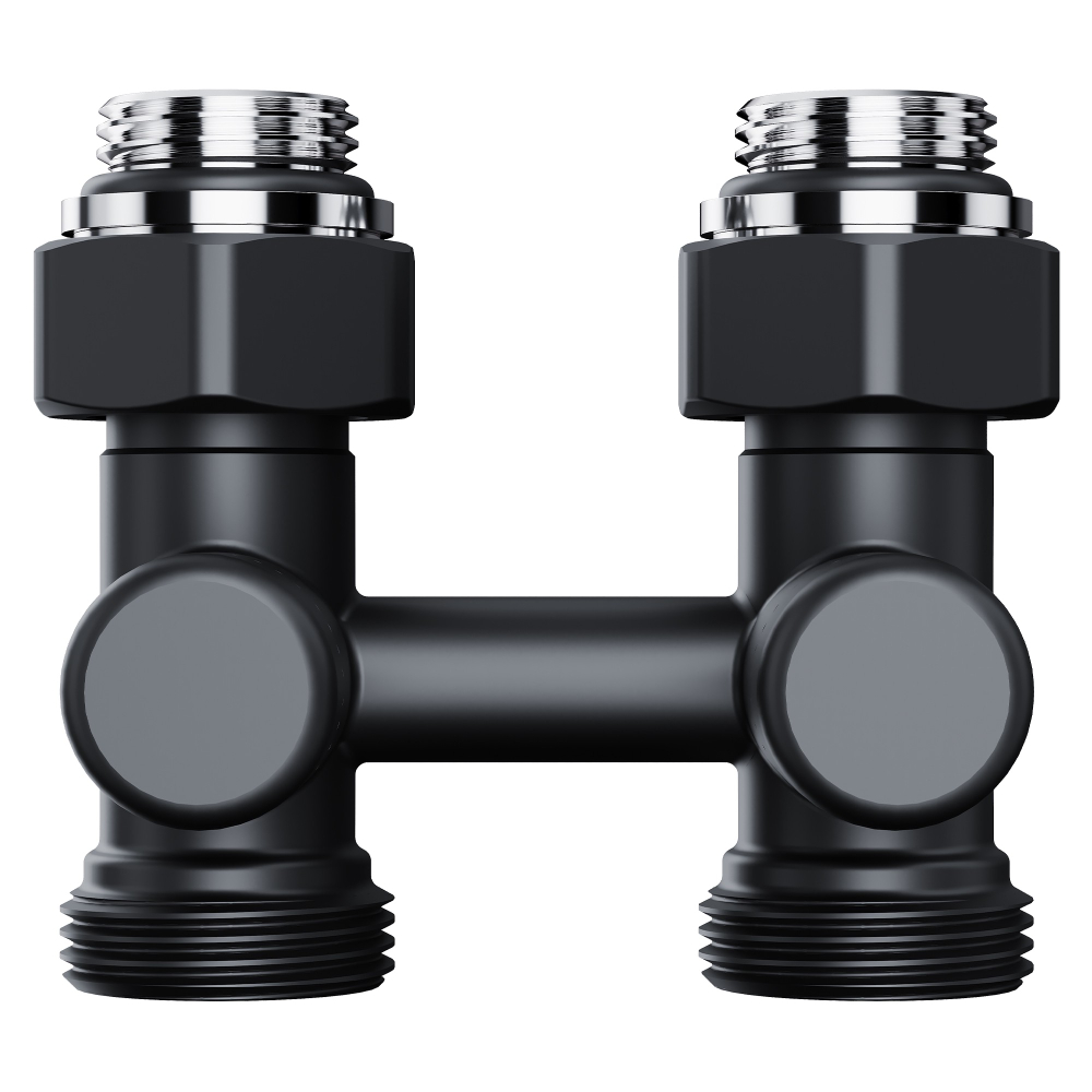 Узел нижнего подключения Royal Thermo Design прямой 1/2"х3/4" EK (черный)