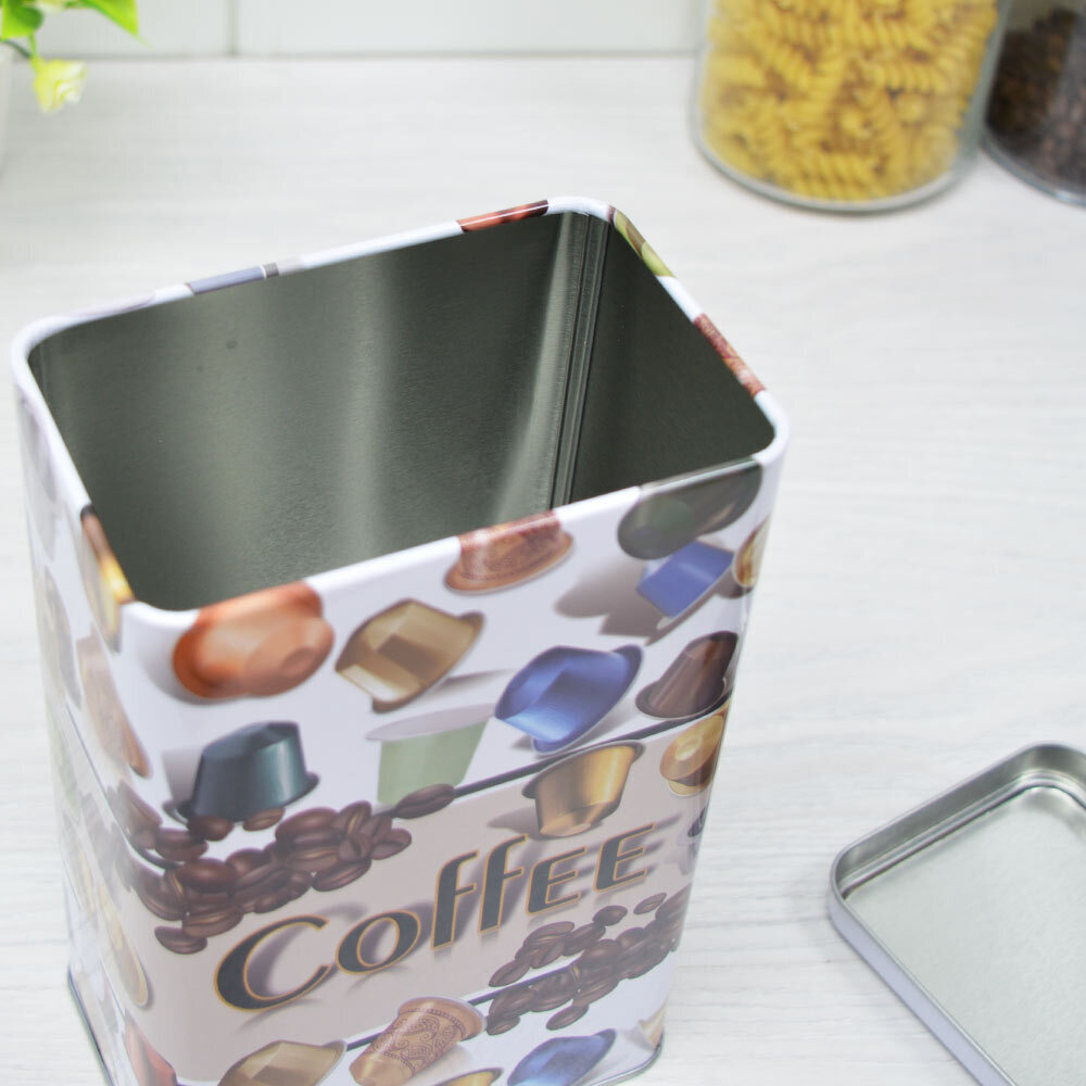 Банка для сыпучих продуктов 80*120*185мм металлическая 512706