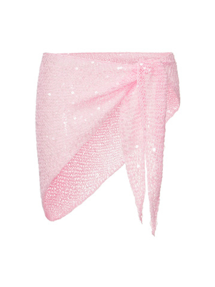 Вязаный платок Zephyr розовый