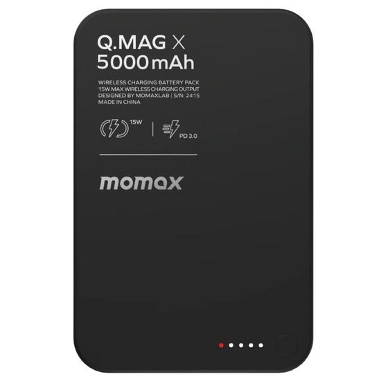 Внешний аккумулятор Momax Q.Mag X Magsafe 20W 5000 mAh Черный