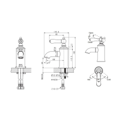 Смеситель для умывальника Bravat Art бронза