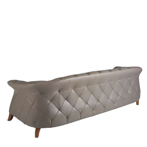 Диван 3-х местный 6188/EX007-3P-T541029 серый кожаный