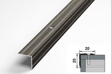Порог Угол  ПУ 05.900.R122 наружный ДУБ МОРЕНЫЙ 900 мм