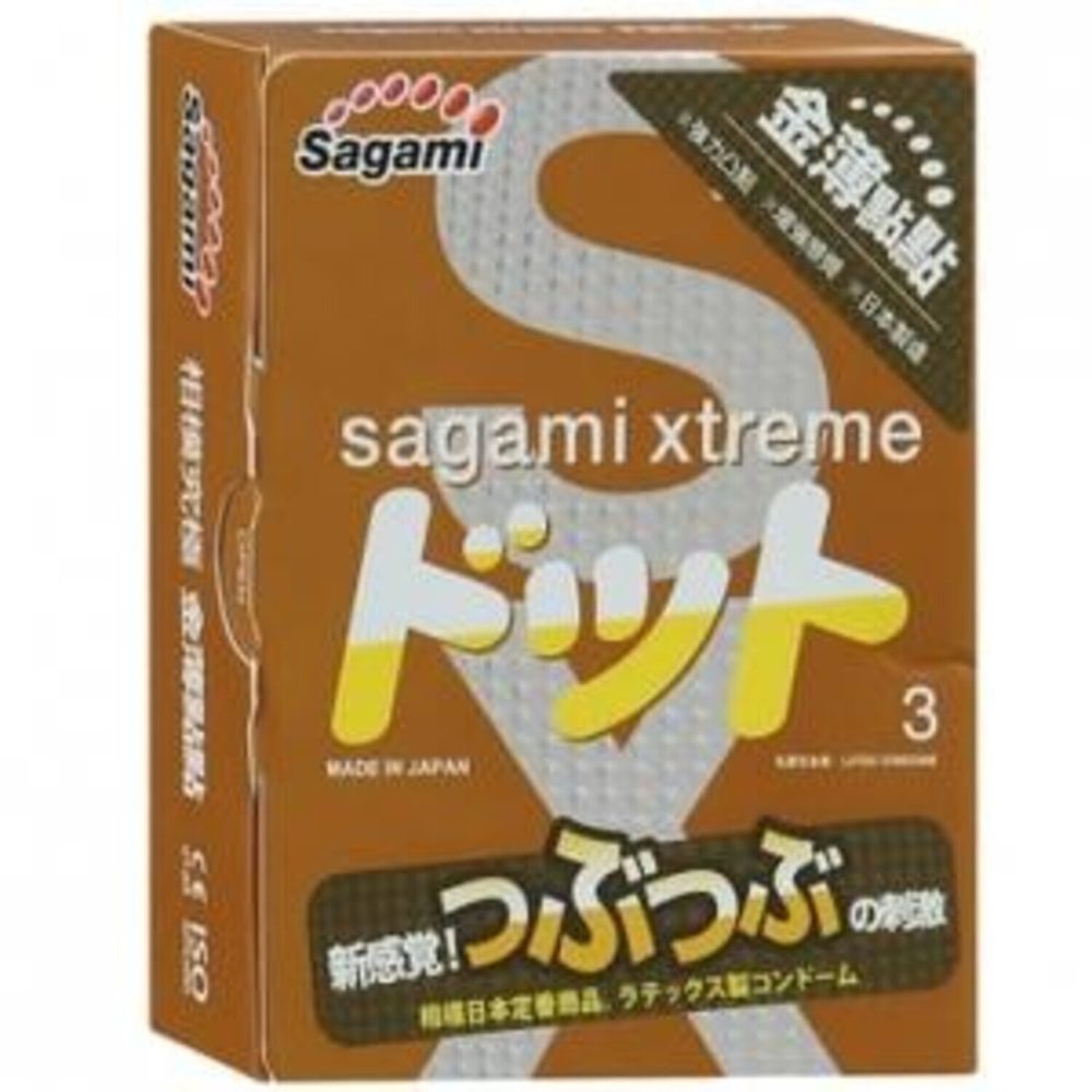 SAGAMI  Xtreme Feel UP 3шт. Презервативы усиливающие ощущения, латекс 0,06 мм