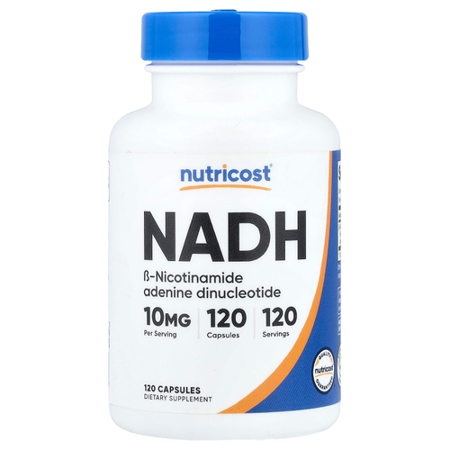 Nutricost, НАДН, 10 мг, 120 капсул