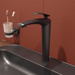 Смеситель для раковины STWORKI Гётеборг S03020BK матовый черный