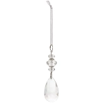 Украшение новогоднее «Сияющая капля» 10 см, Прозрачный