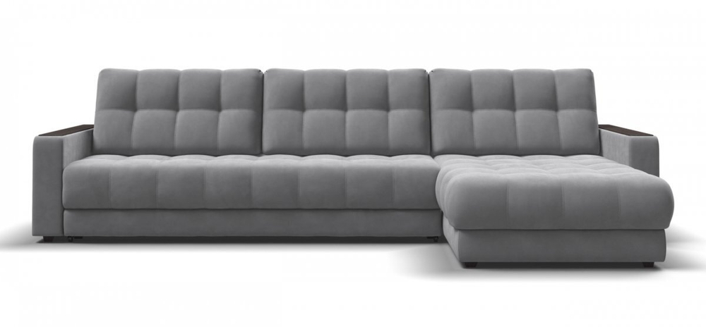 Угловой диван Босс Макс Велюр Монолит сталь