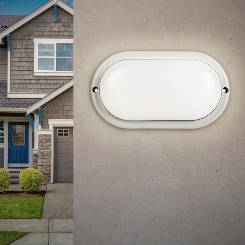 Светильник ЖКХ светодиодный ЭРА SPB-202-0-65K-015 P65 15Вт 6500K 200x98 овал | Светильники для ЖКХ IP65