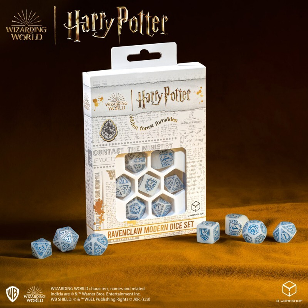 Harry Potter. Ravenclaw Modern Dice Set - White