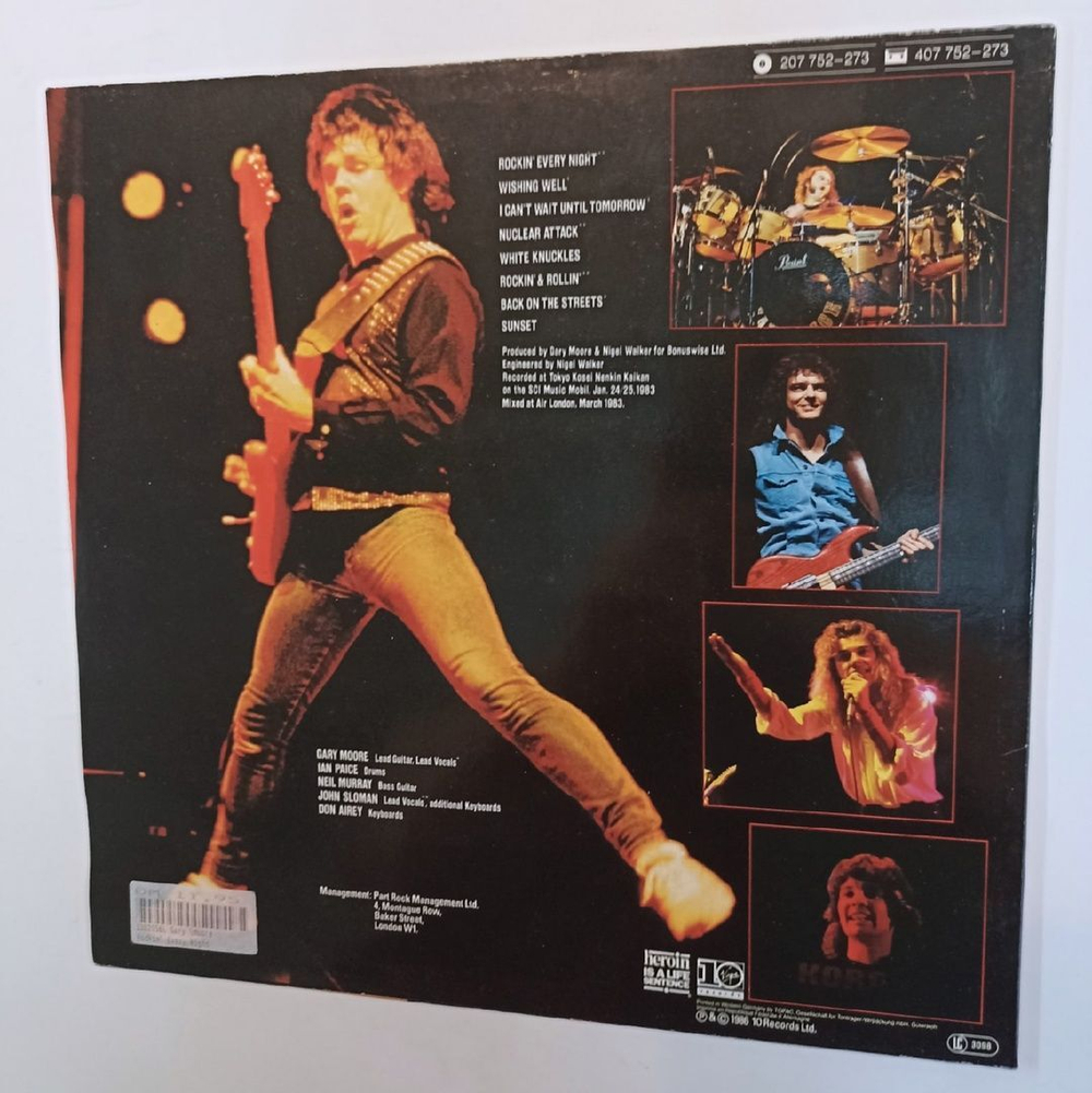 Винтажная виниловая пластинка Gary Moore Rockin' Every Night - Live In Japan (Europe 1986)
