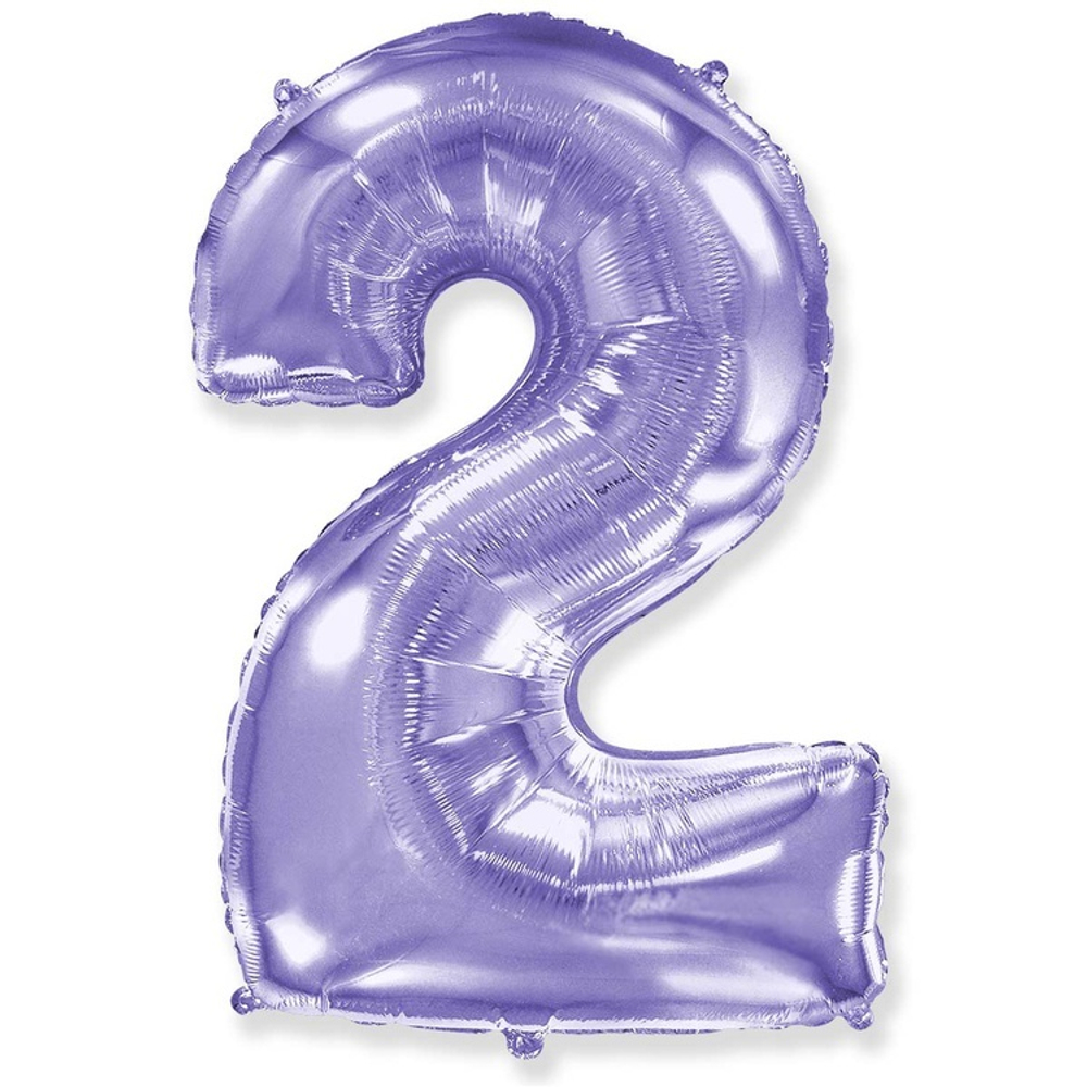 Шар ЦИФРА 2 Lilac 40" 102 см