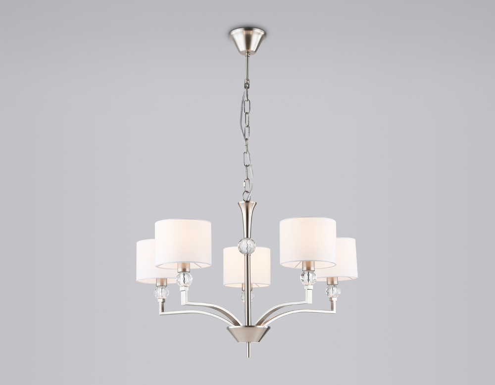 Светильник подвесной LH71121/5 SN/WH никель/белый E14/5 max 40W D660*880