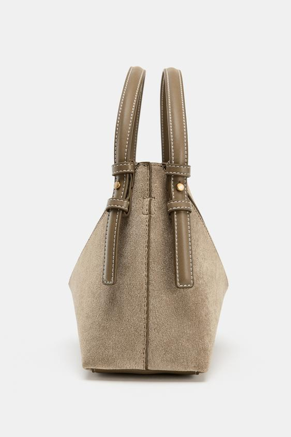 ZARA МИНИ-ШОПЕР С ДЕКОРАТИВНОЙ СТРОЧКОЙ, ПЕСОЧНЫЙ/КОРИЧНЕВЫЙ