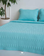 Комплект стеганного покрывала и 2 наволочек Kaj Navy Hermodr 130220327 Иран