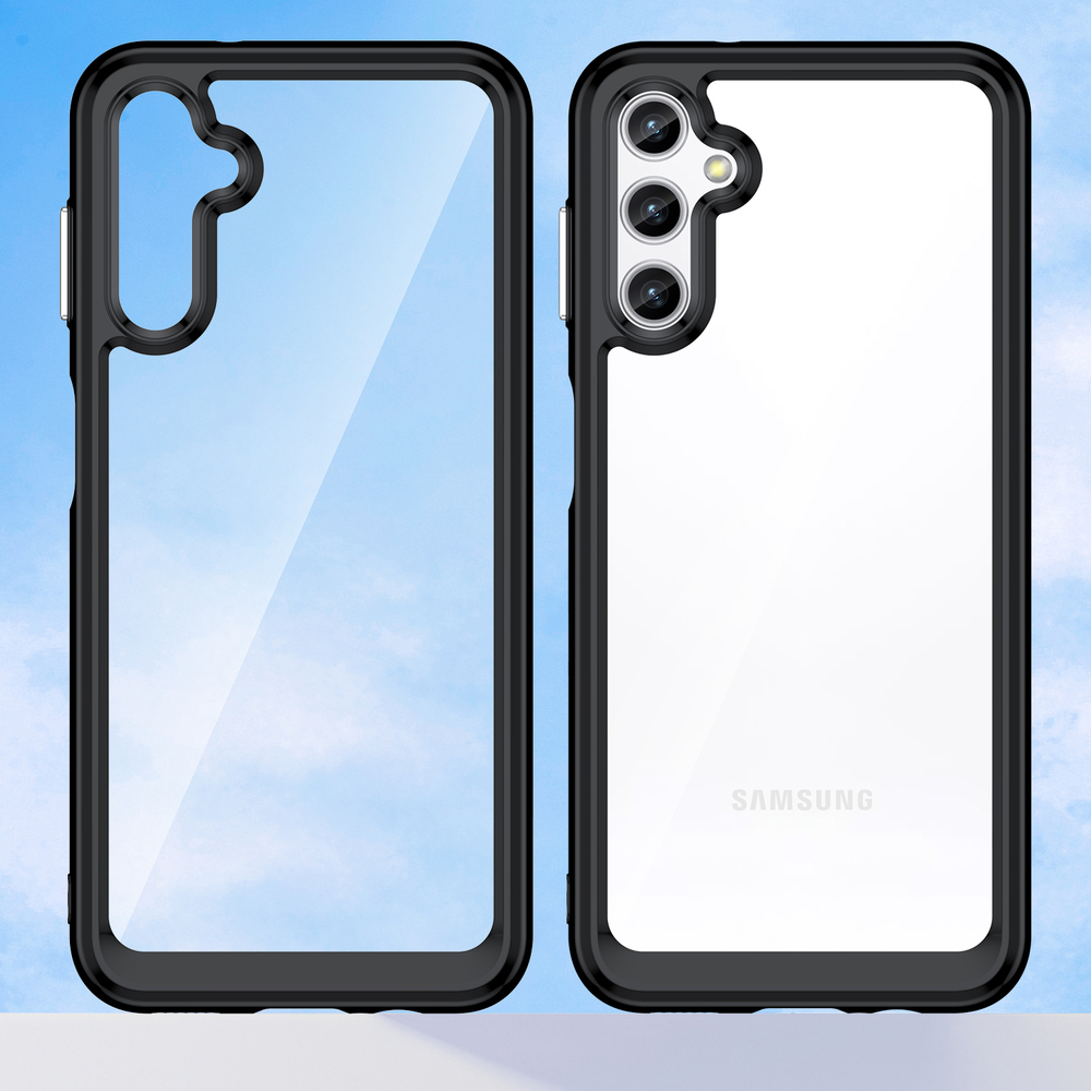 Двухкомпонентный чехол с черными боковыми рамками для Samsung Galaxy A14 5G, мягкий отклик кнопок