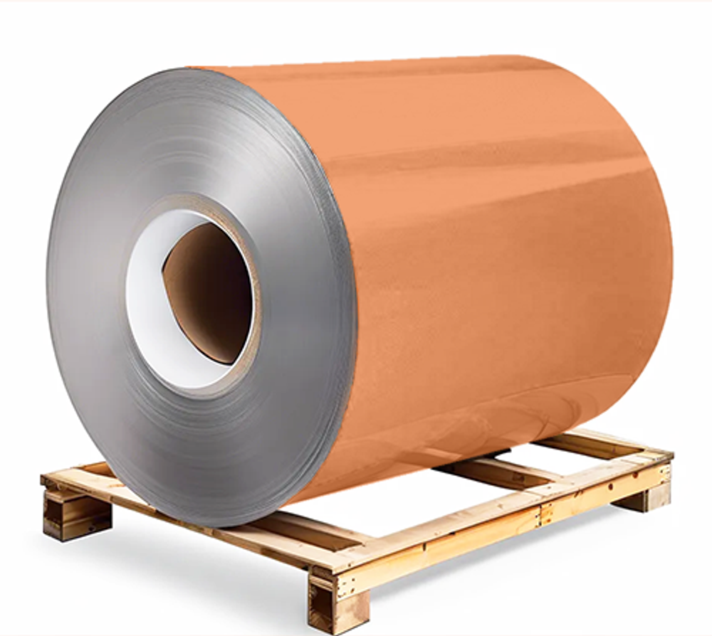 Сталь оцинкованная 0,5х1250х3000 мм RAL 2007 оранжевый Грунт обр.стороны / защ.пленка