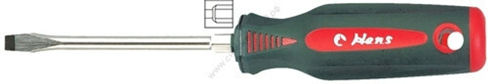 Отвертка шлицевая силовая Hans, 0416M6-4