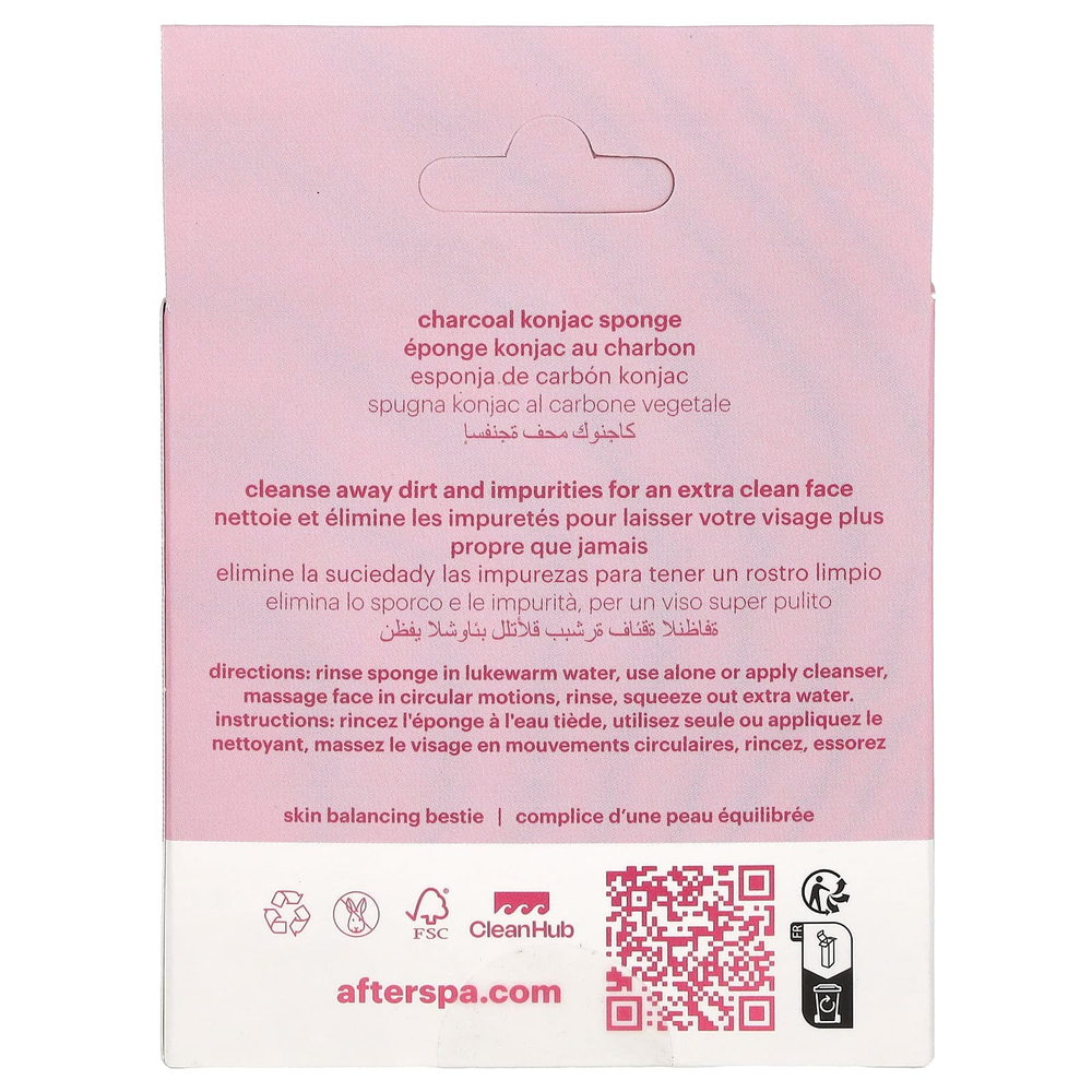 AfterSpa, спонж-конжак з древесным углем, 1 шт.