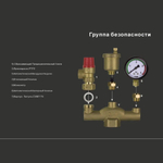 Группа безопасности для котла с возможностью установки расширительного бака TIM JH-1026 3 бар