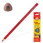 Карандаши цветные 6 ЦВЕТОВ KOH-I-NOOR "Triocolor", трехгранные, грифель 3,2 мм, европодвес, 3131/6, 3131006004KSRV
