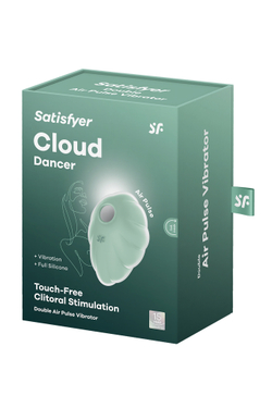 Вакуумный стимулятор клитора Satisfyer Cloud Dancer, силикон, зеленый
