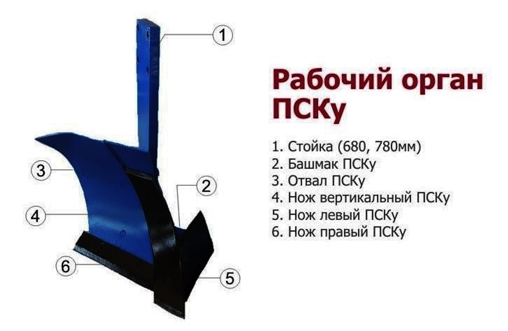 Отвал (3 отв.) 520х430 мм (ПСКу) (Энгельс)