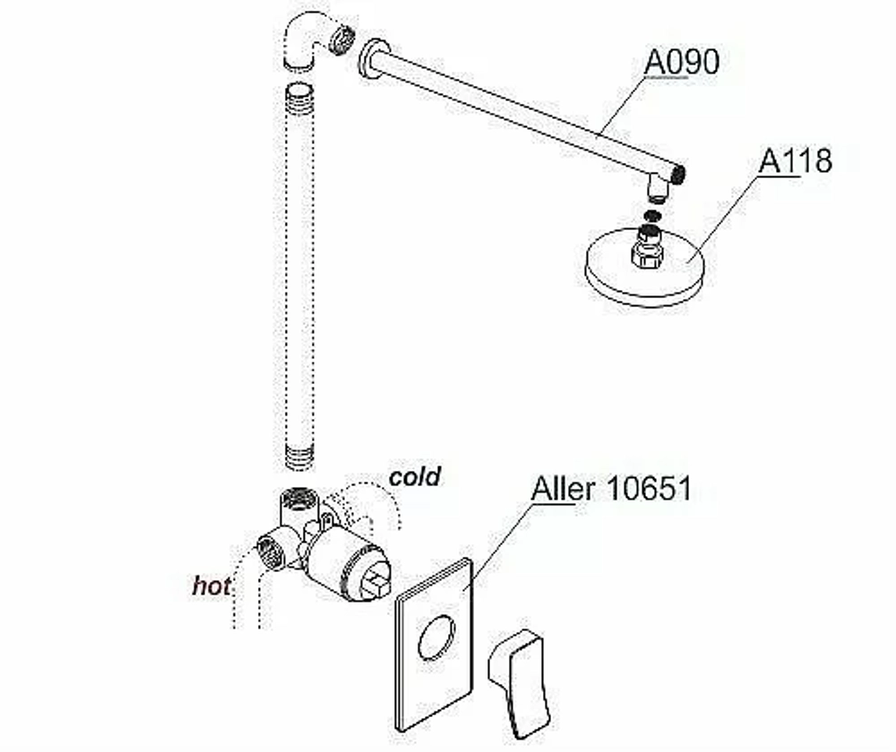 Душевая система WasserKRAFT Aller 1060 A12118
