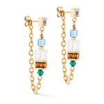 Серьги Multicolour Gold Coeur de Lion