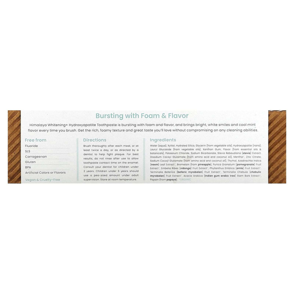 Himalaya, Отбеливающая зубная паста с гидроксиапатитом, мята, 113 г (4 унции)