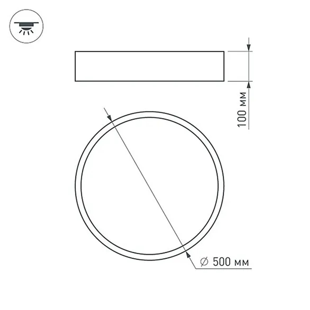 Светильник SP-TOR-PILL-PRISM-R500-35W Warm3000 (BK, 100 deg, 230V) (Arlight, IP20 Металл, 3 года) 022999(3)