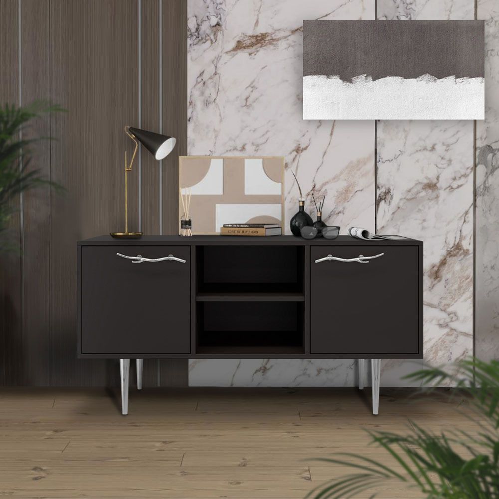 Тумба под ТВ Арт Колор matte 117см Стайл Сильвер Терпкий коричневый матовый