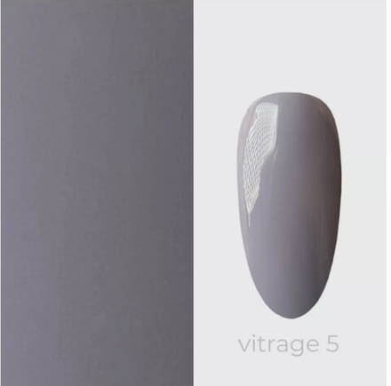 Топ без липкого слоя "Vitrage 5" - молочно - сиреневый (10 мл) Lunail