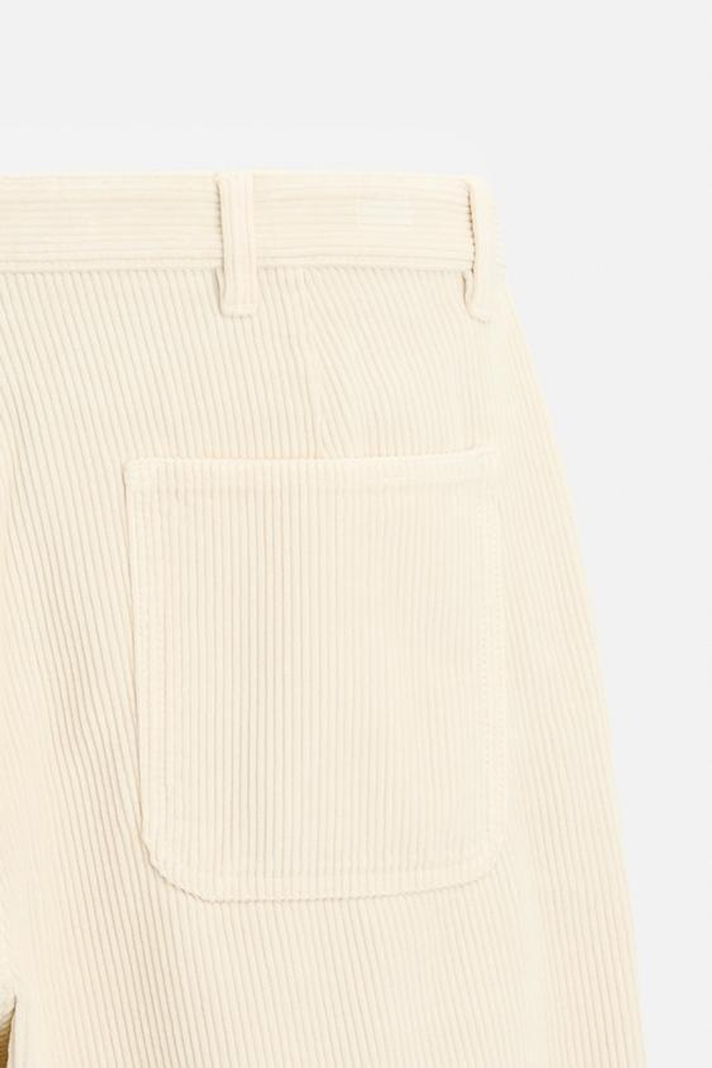 ZARA ВЕЛЬВЕТОВЫЕ БРЮКИ CARROT FIT, ЭКРЮ