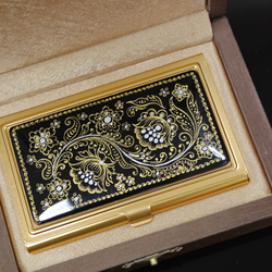 Визитница "Орнамент ажурный" (роспись Палех)