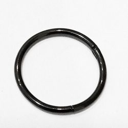 Кольцо-кликер с замком 12 мм толщиной 1,2 мм для пирсинга. Медицинская сталь, титановое черное покрытие