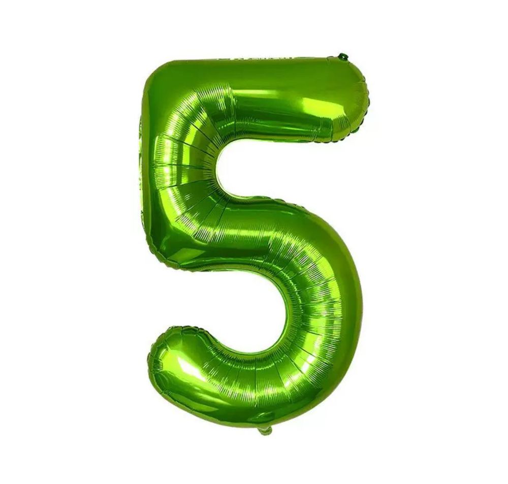 Цифра 5 Лайм 40&quot;/102 см