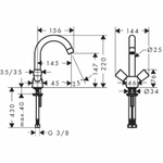 Смеситель для раковины Hansgrohe Logis 71221000 хром