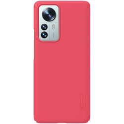 Тонкий жесткий чехол красного цвета для смартфона Xiaomi Mi 12 Pro и 12S Pro от Nillkin серия Super Frosted Shield