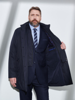 Классический утеплённый плащ с манишкой размера SIZE+