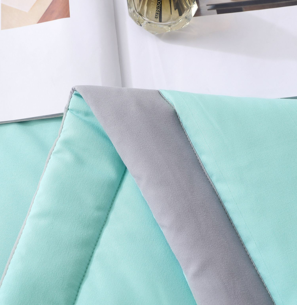 Комплект постельного белья с Одеялом VIVA - HOME TEXTILE, Однотонный, Сатин, Евро