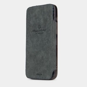 Чехол для iPhone 13 Pro Max из кожи питона, синего цвета