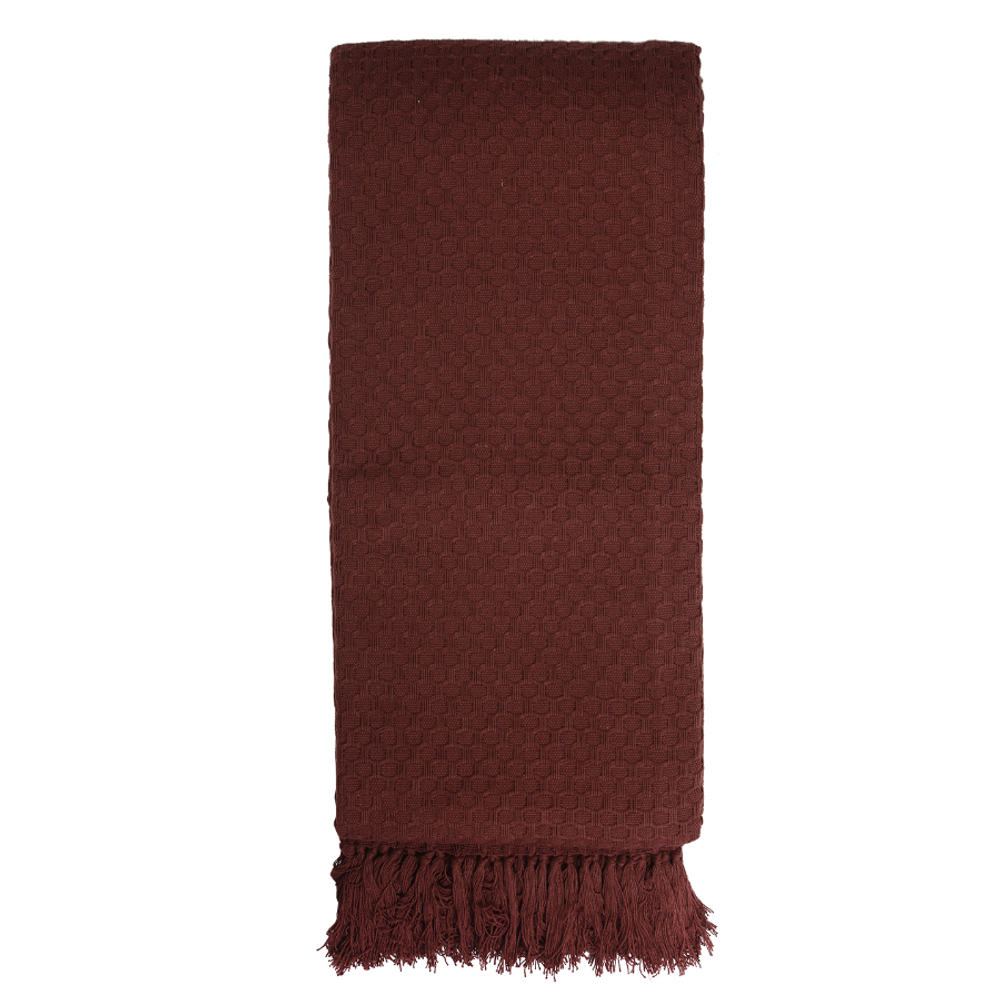 Покрывало вафельное 180х250 Tkano Essential бордовое